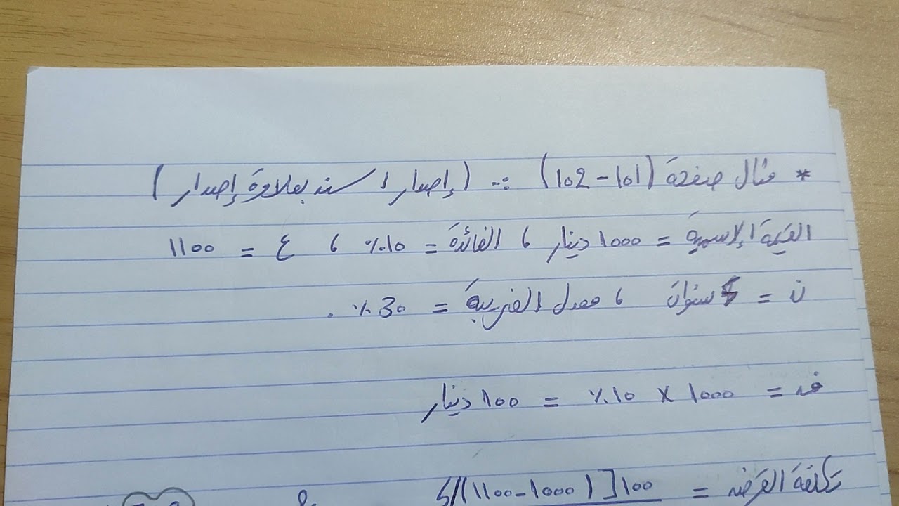 مثال صفحة 101-102 دراسات جدوى اقتصادية