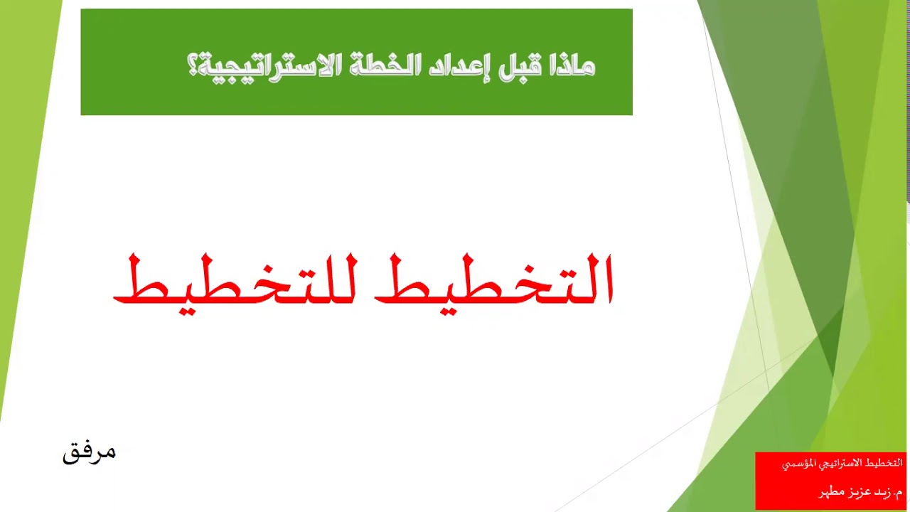 تفاصيل عملية عن التخطيط للتخطيط ضمن ( التخطيط الاستراتيجي )